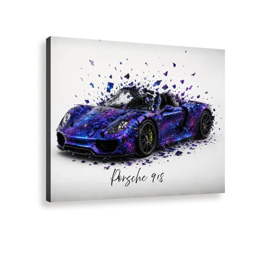 Canvas Prints Wall Art Porsche 918 Shattered