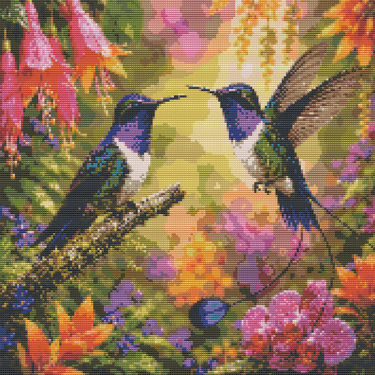 Diamond Painting Kit 20"x20" Marvelous spatuletail (Round Drills)