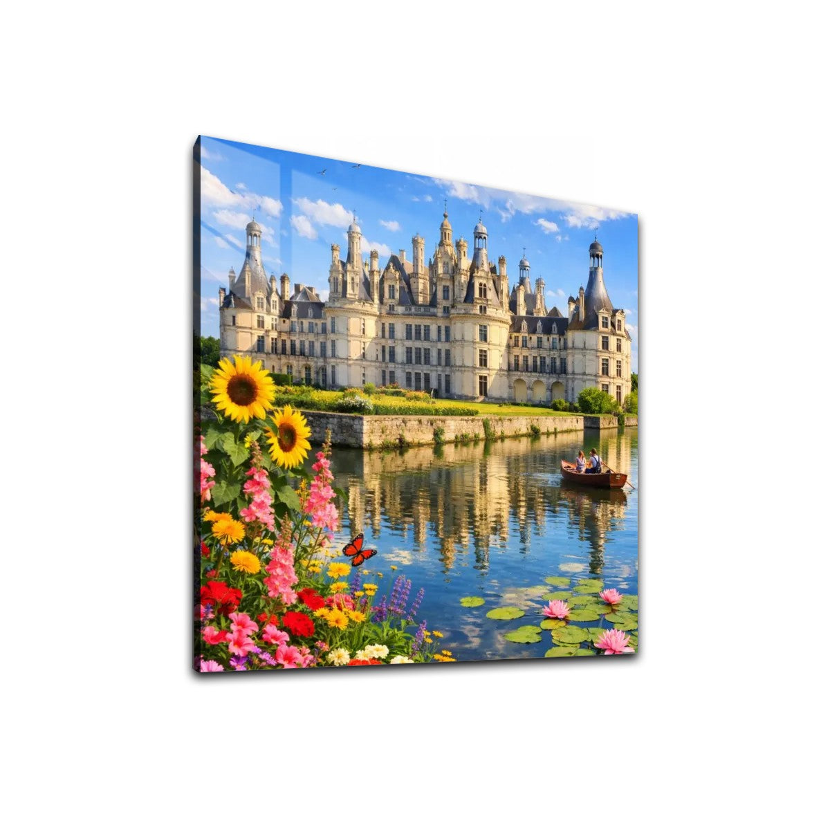 Square Acrylic Wall Art Prints with Hook Château de Chambord France