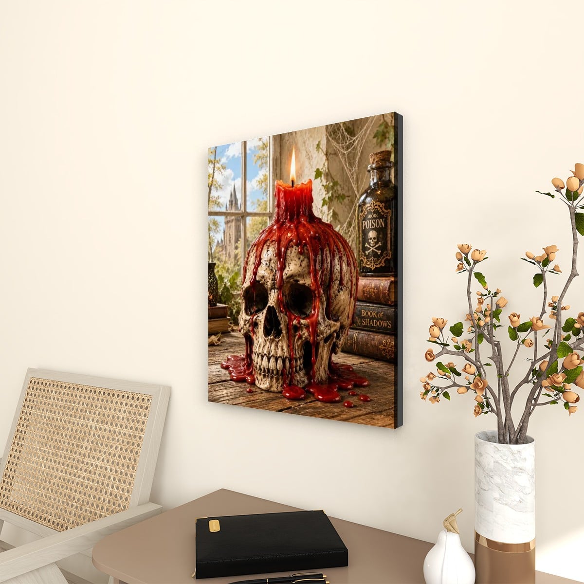 Canvas Prints Wall Art Gothic Halloween Skull