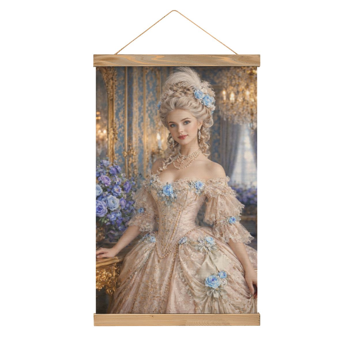 Linen Canvas Wall Art Baroque Beauty
