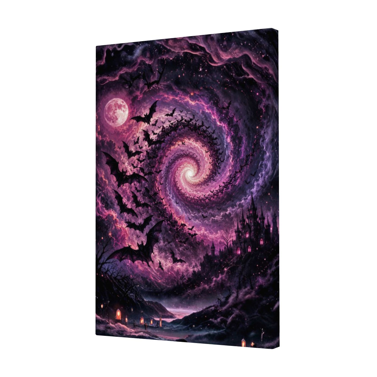 Framed Canvas Painting Halloween Sky (Made in USA)
