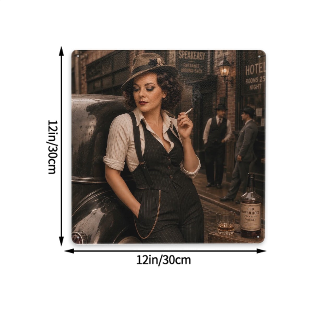 Tin Sign Square Metal Decor Prohibition