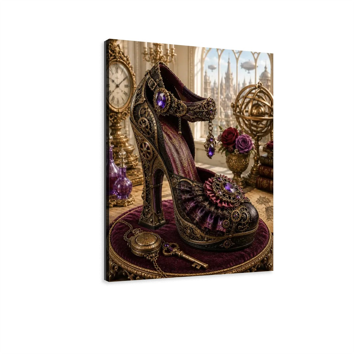 Canvas Prints Wall Art Steampunk Heel Violet