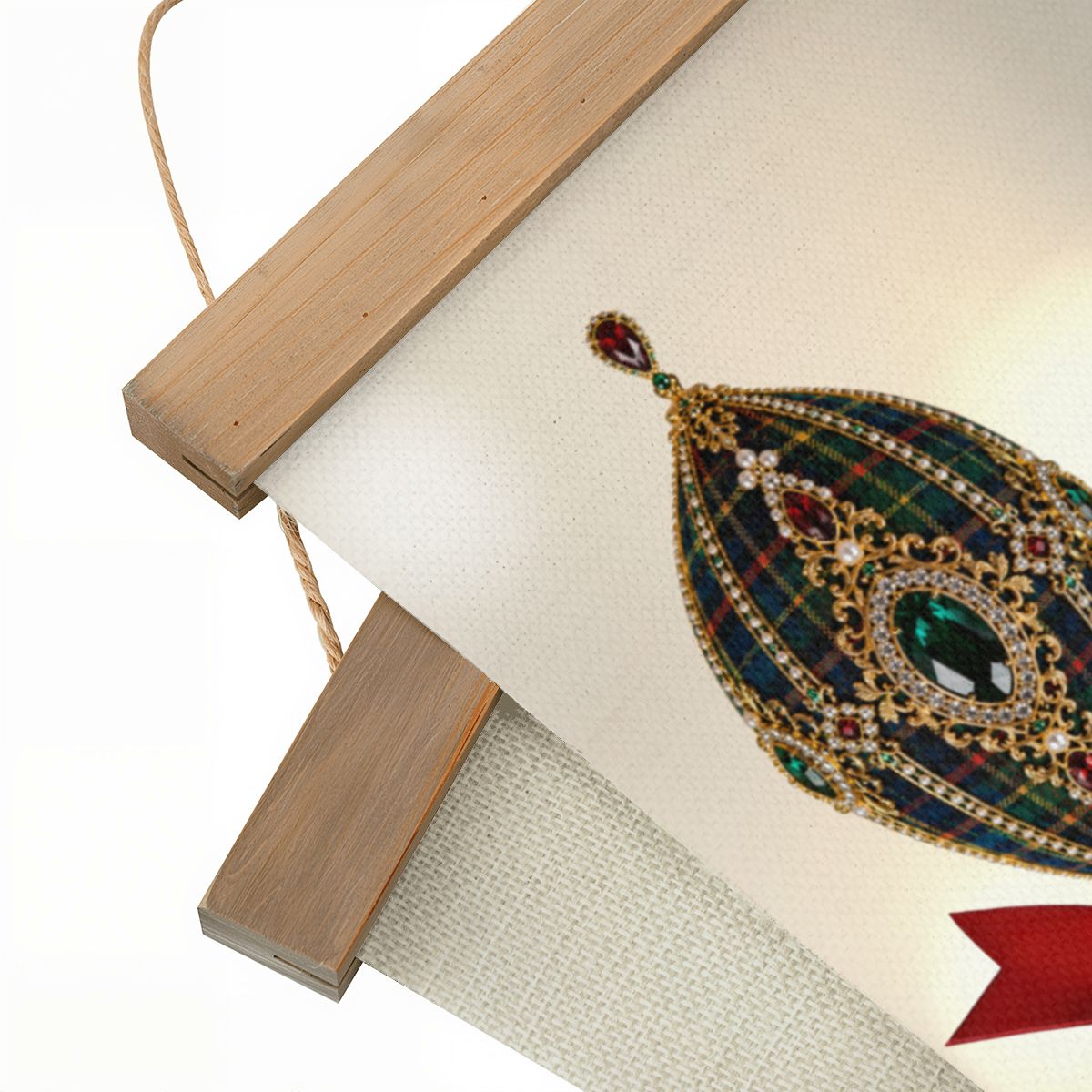 Linen Canvas Wall Art Clan Bruce Christmas Ornaments