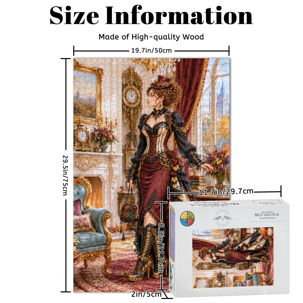 Wooden Jigsaw Puzzles 1000 pcs Fall Steampunk Victorian Woman
