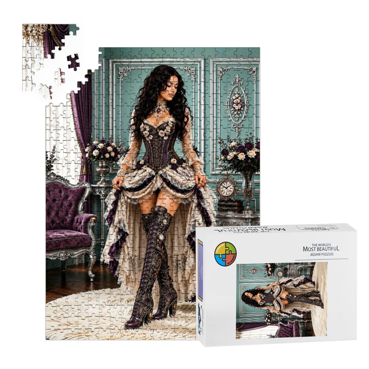 Wooden Jigsaw Puzzles 500 pcs Steampunk Woman
