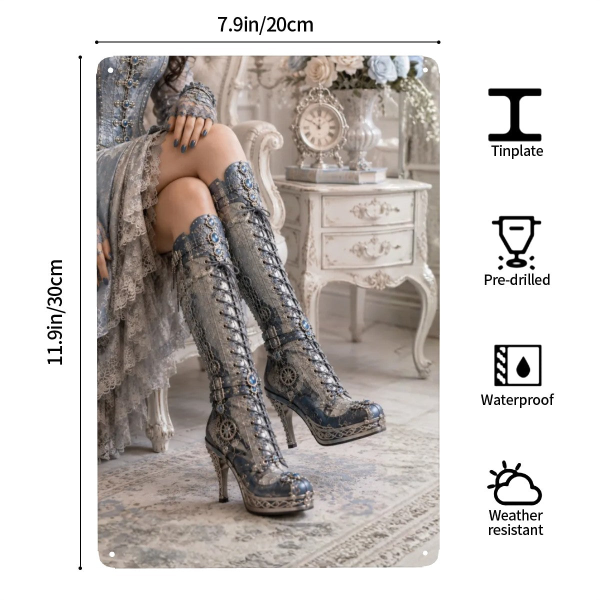 Tin Sign (Made in USA) Steampunk Boots
