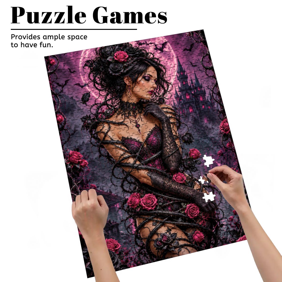 Wooden Jigsaw Puzzles 500 pcs Gothic Rose Vine