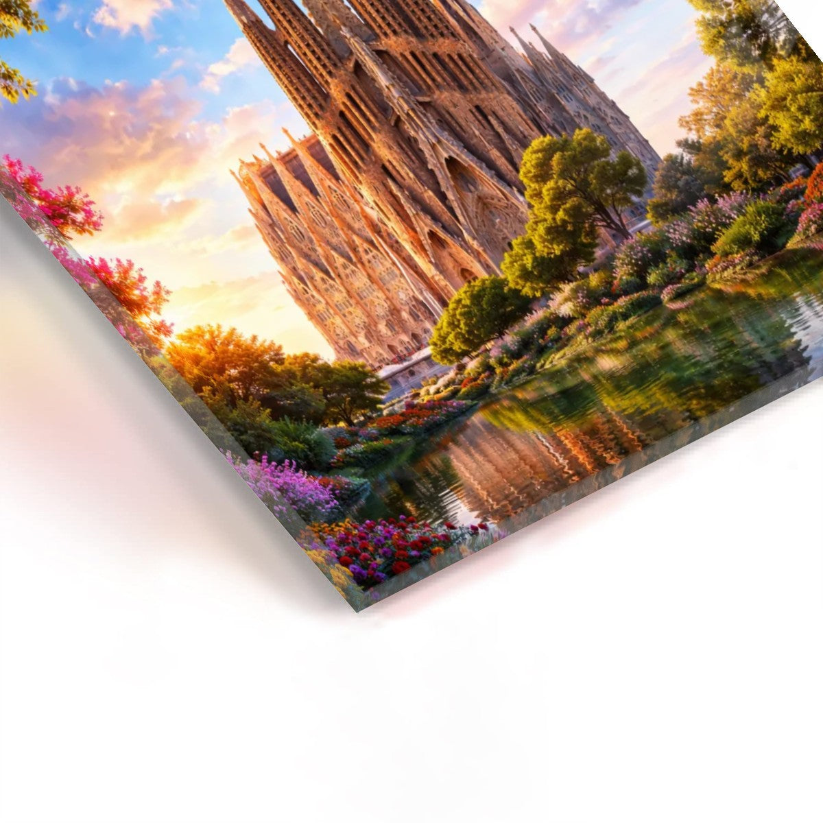 Rectangular Acrylic Wall Art Prints with Hook Basilica of the Sagrada Familia Spain