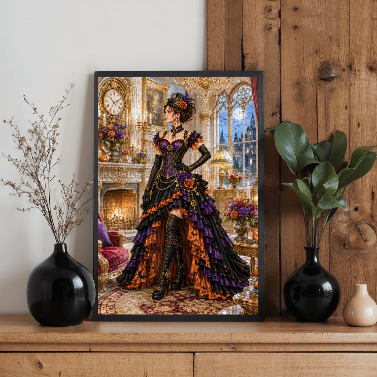 Wooden Jigsaw Puzzles 1000 pcs Halloween Steampunk Victorian Woman