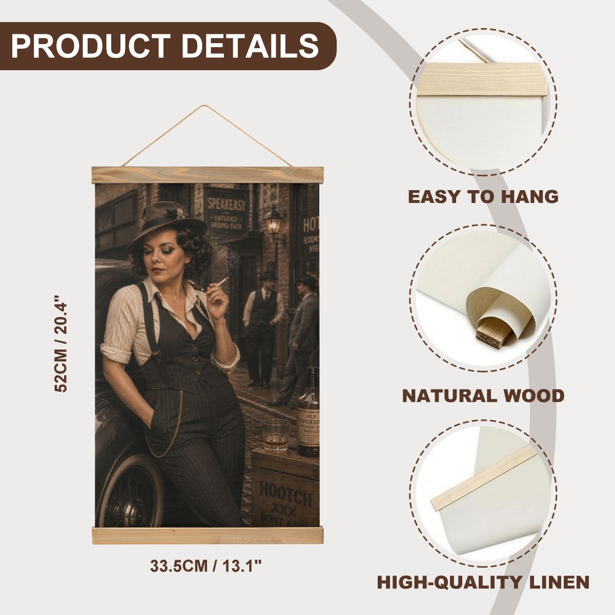 Linen Canvas Wall Art Prohibition