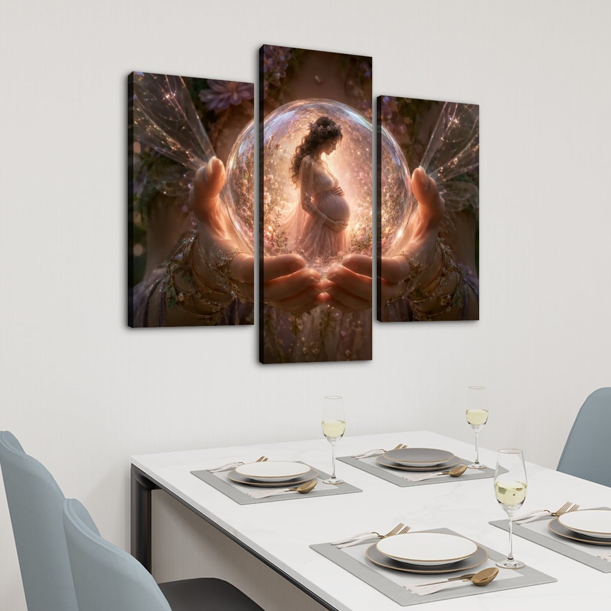 3 Panels Canvas Prints Wall Art Mother
