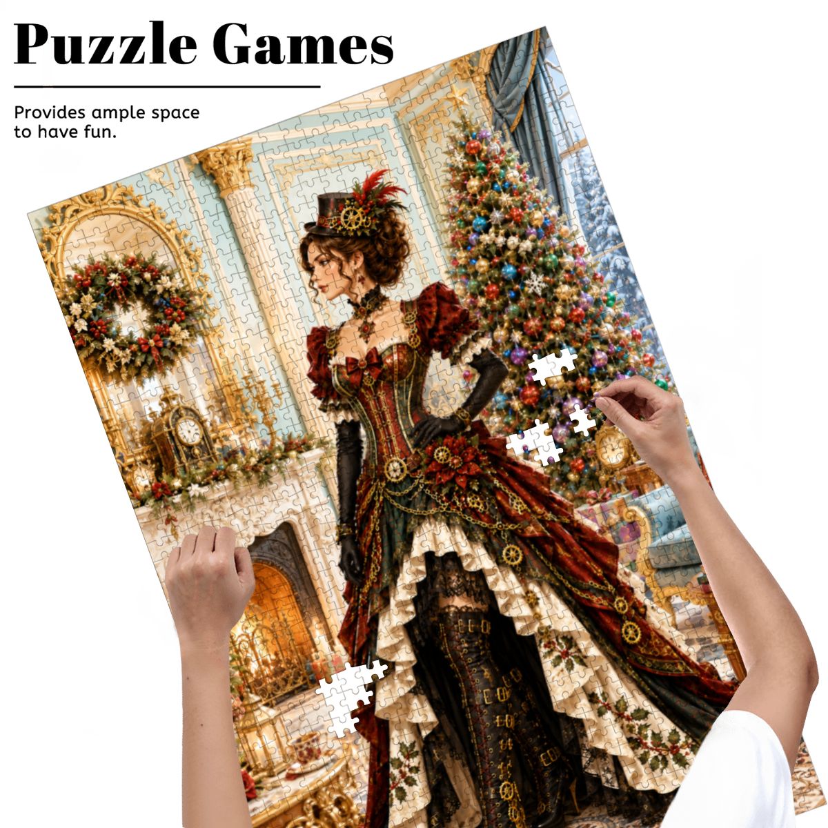 Wooden Jigsaw Puzzles 1000 pcs Christmas Steampunk Victorian Woman