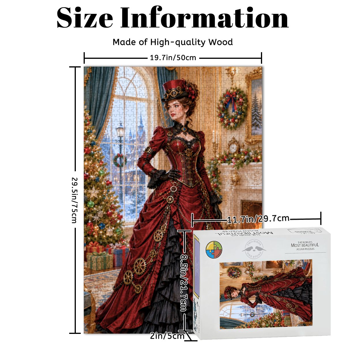 Wooden Jigsaw Puzzles 1000 pcs Christmas Steampunk Victorian Woman