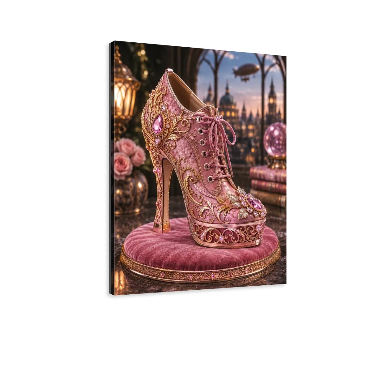 Canvas Prints Wall Art Steampunk Heel Pink