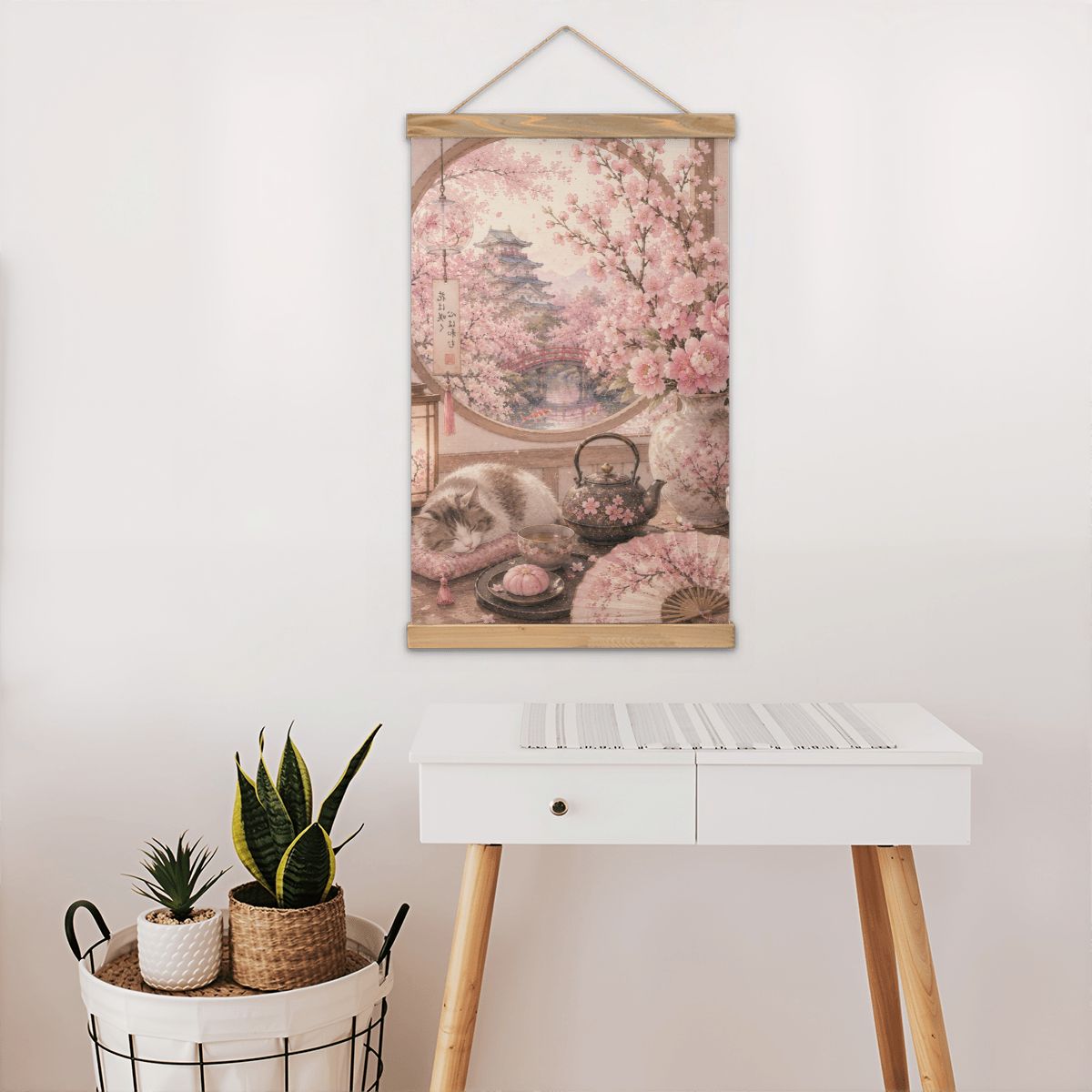 Linen Canvas Wall Art Japanese Scenery