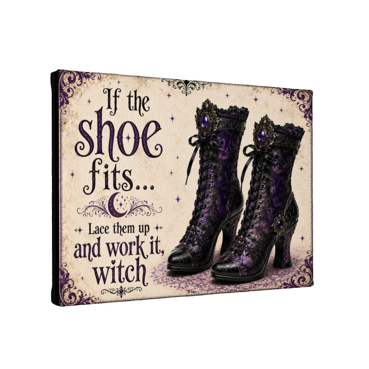 Small Canvas Prints Wall Art Decor Halloween Witch Boots If the Shoe Fits