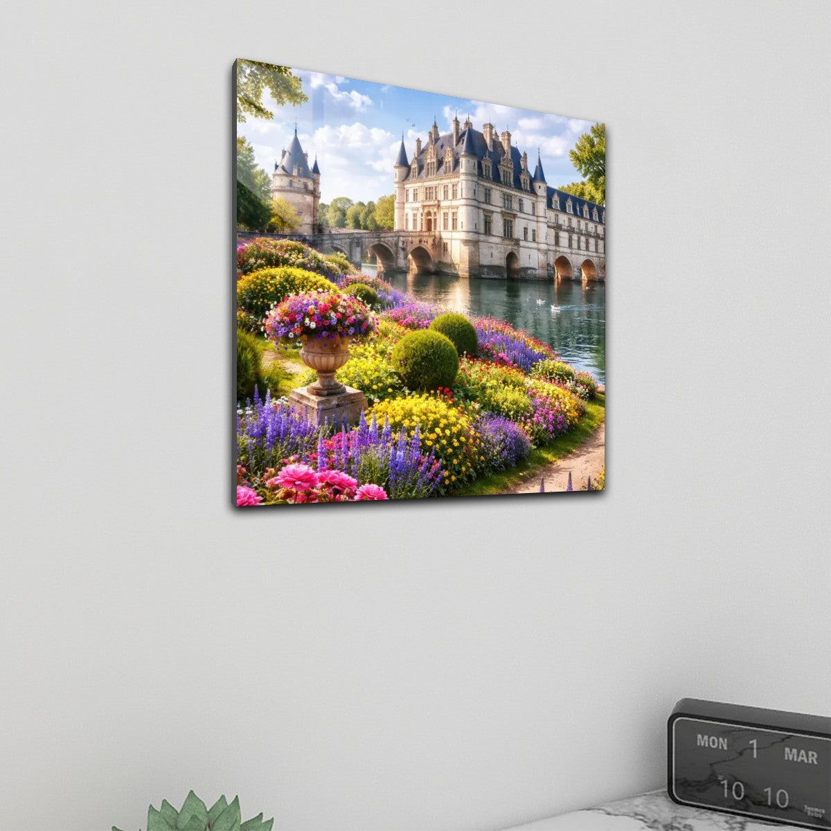 Square Acrylic Wall Art Prints with Hook  Château de Chenonceau France