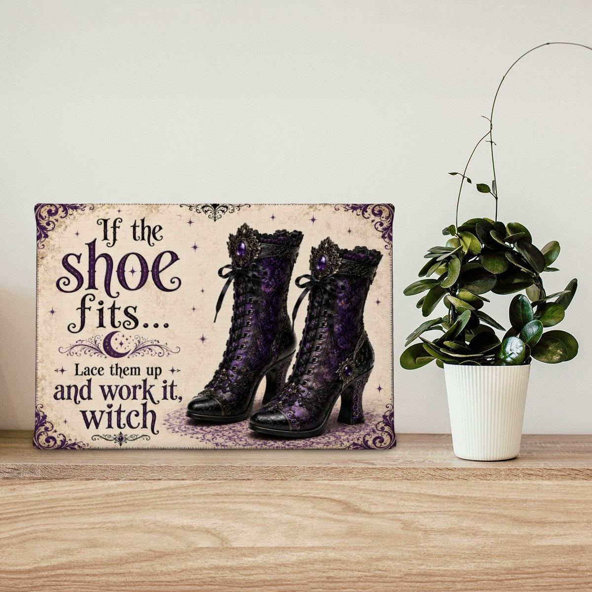 Small Canvas Prints Wall Art Decor Halloween Witch Boots If the Shoe Fits