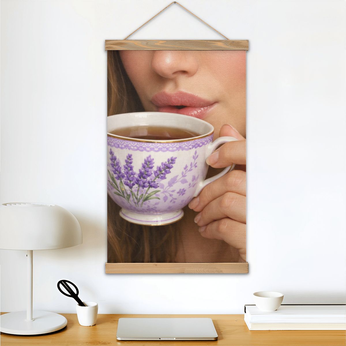 Linen Canvas Wall Art Tea Time