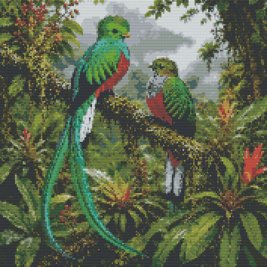 Diamond Painting Kit 20"x20" Resplendant Quetzel (Round Drills)