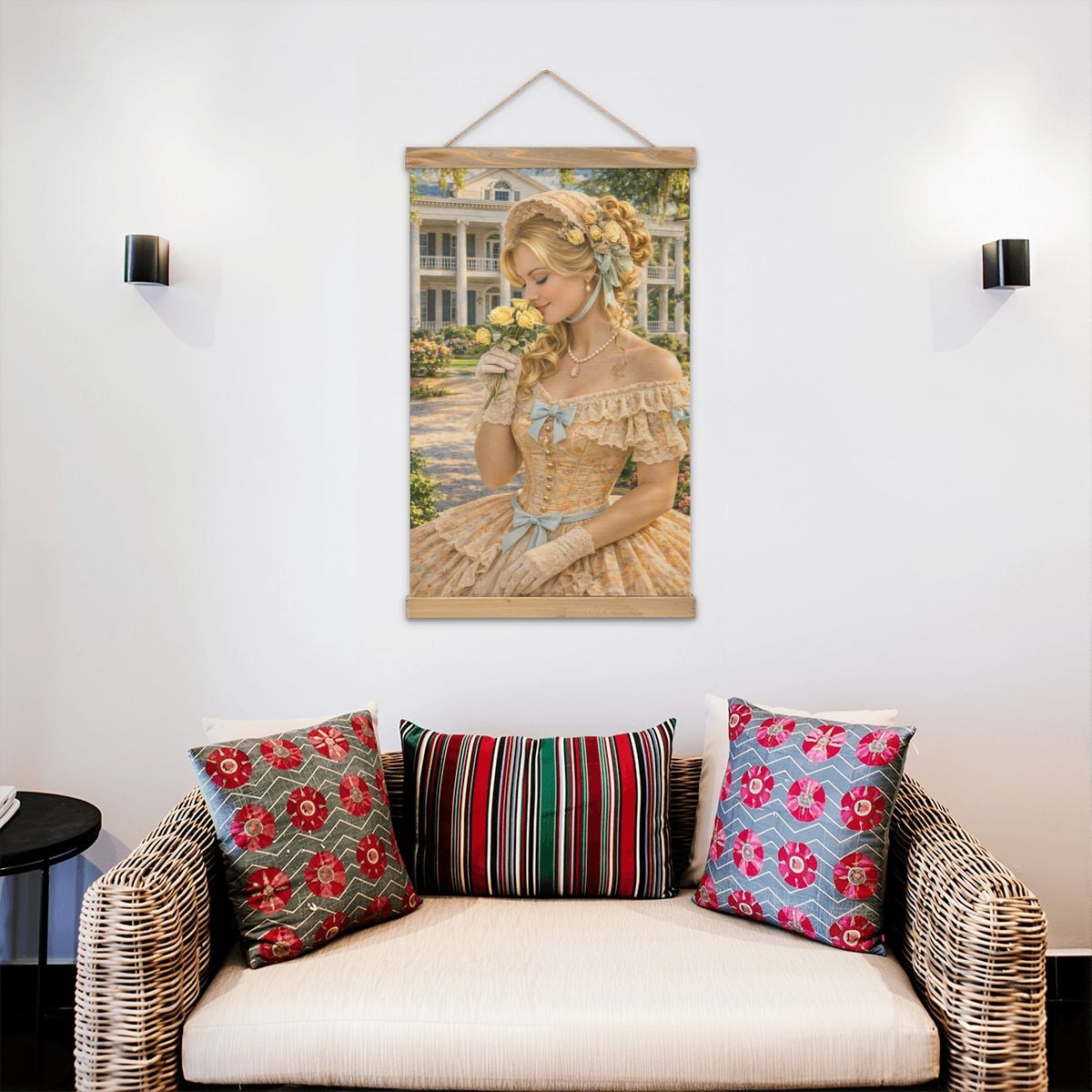 Linen Canvas Wall Art Civil War Flower
