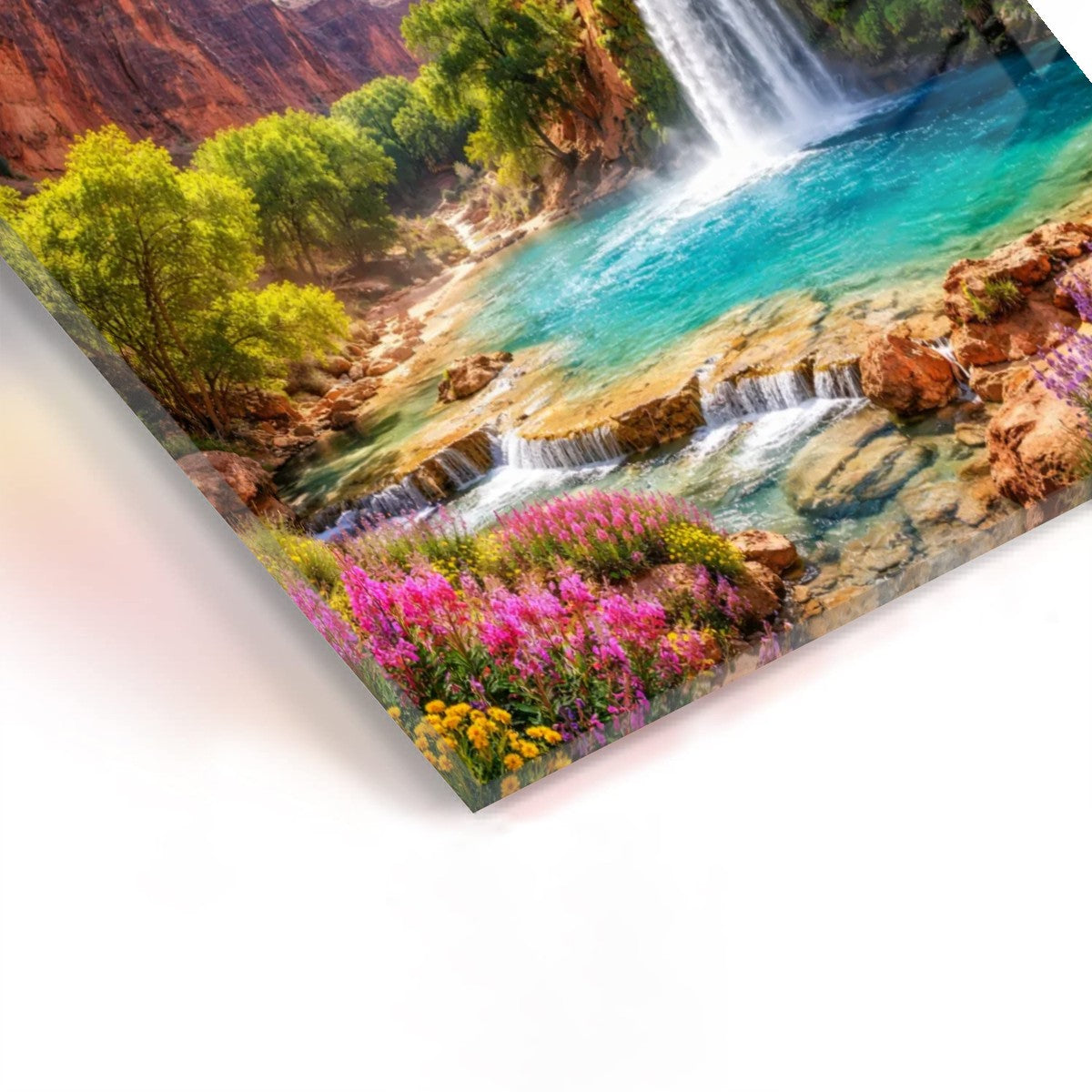 Rectangular Acrylic Wall Art Prints with Hook Havasu Falls Arizona