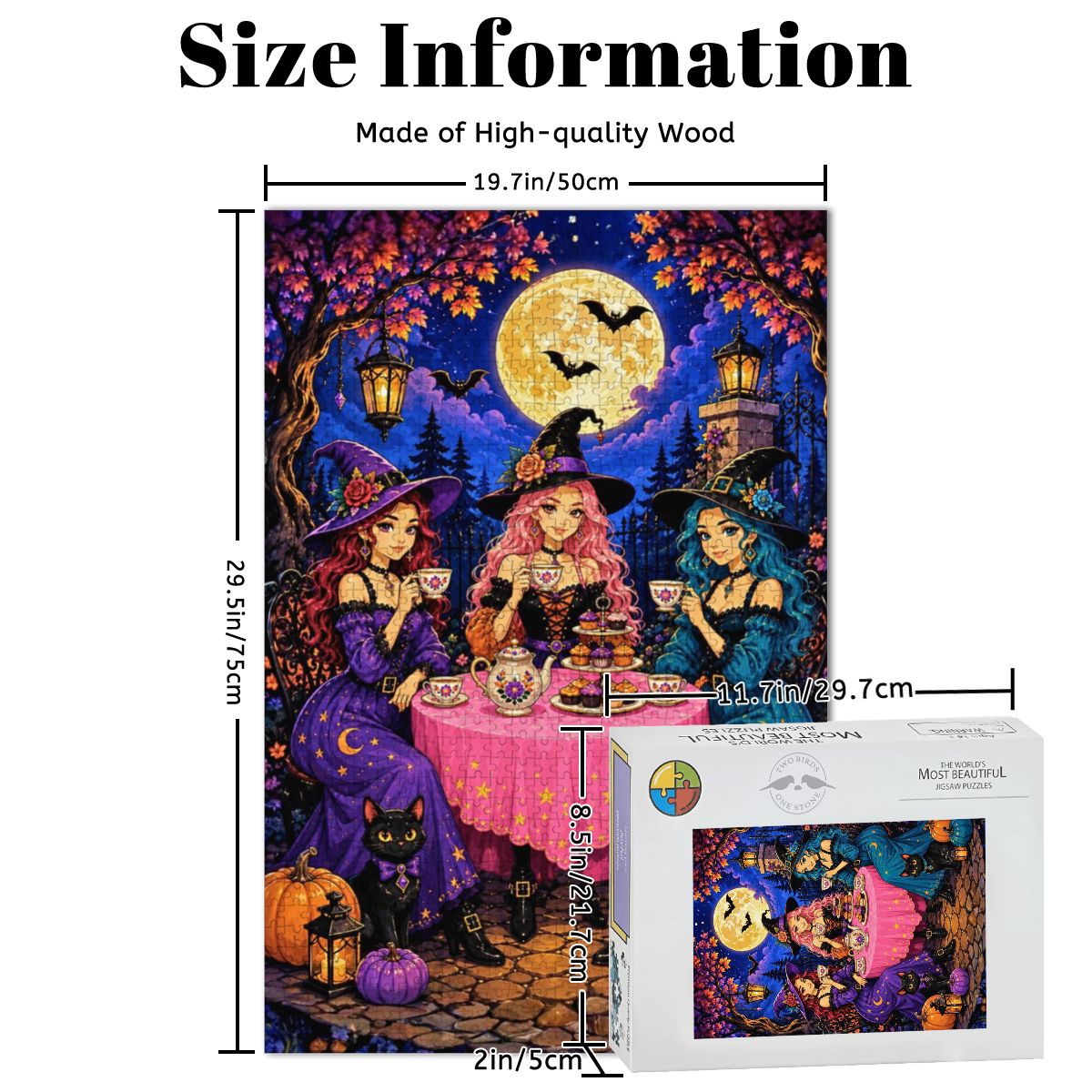 Wooden Jigsaw Puzzles 1000 pcs Witch's Tea Party