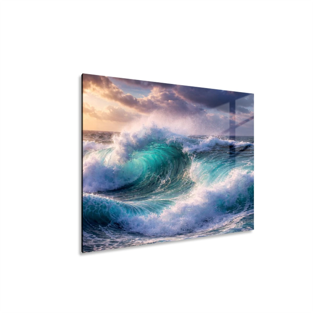 Rectangular Acrylic Wall Art Prints with Hook Ocean Waves