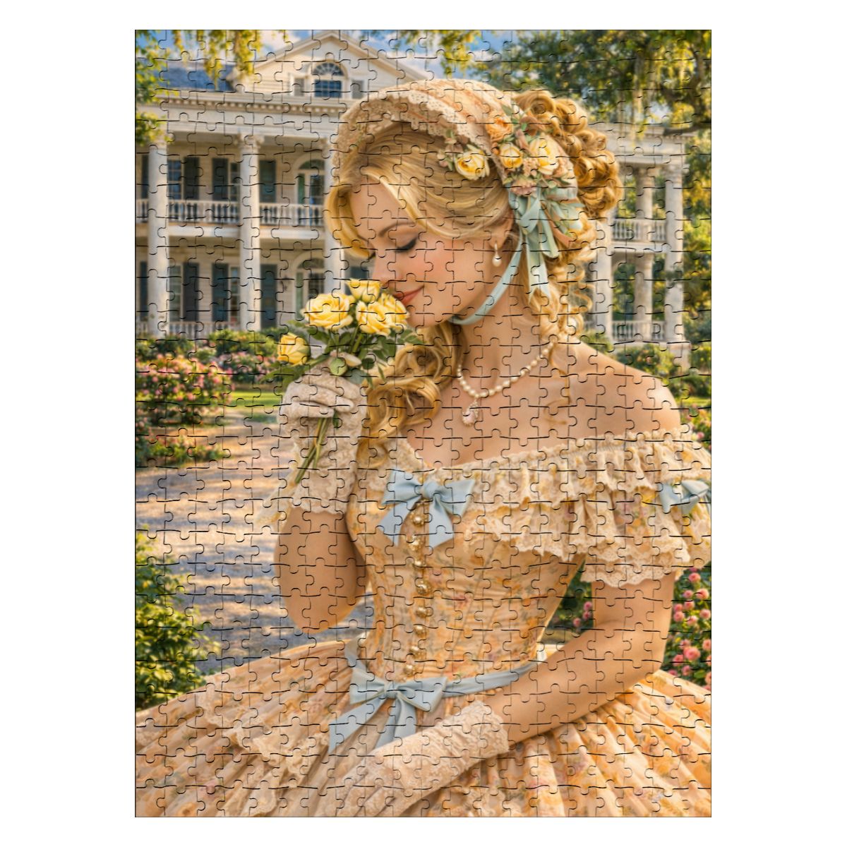 Wooden Jigsaw Puzzles 500 pcs Civil War Woman on Plantation