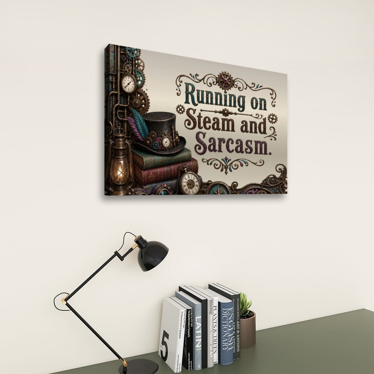Canvas Prints Wall Art Steampunk Running on Steam
