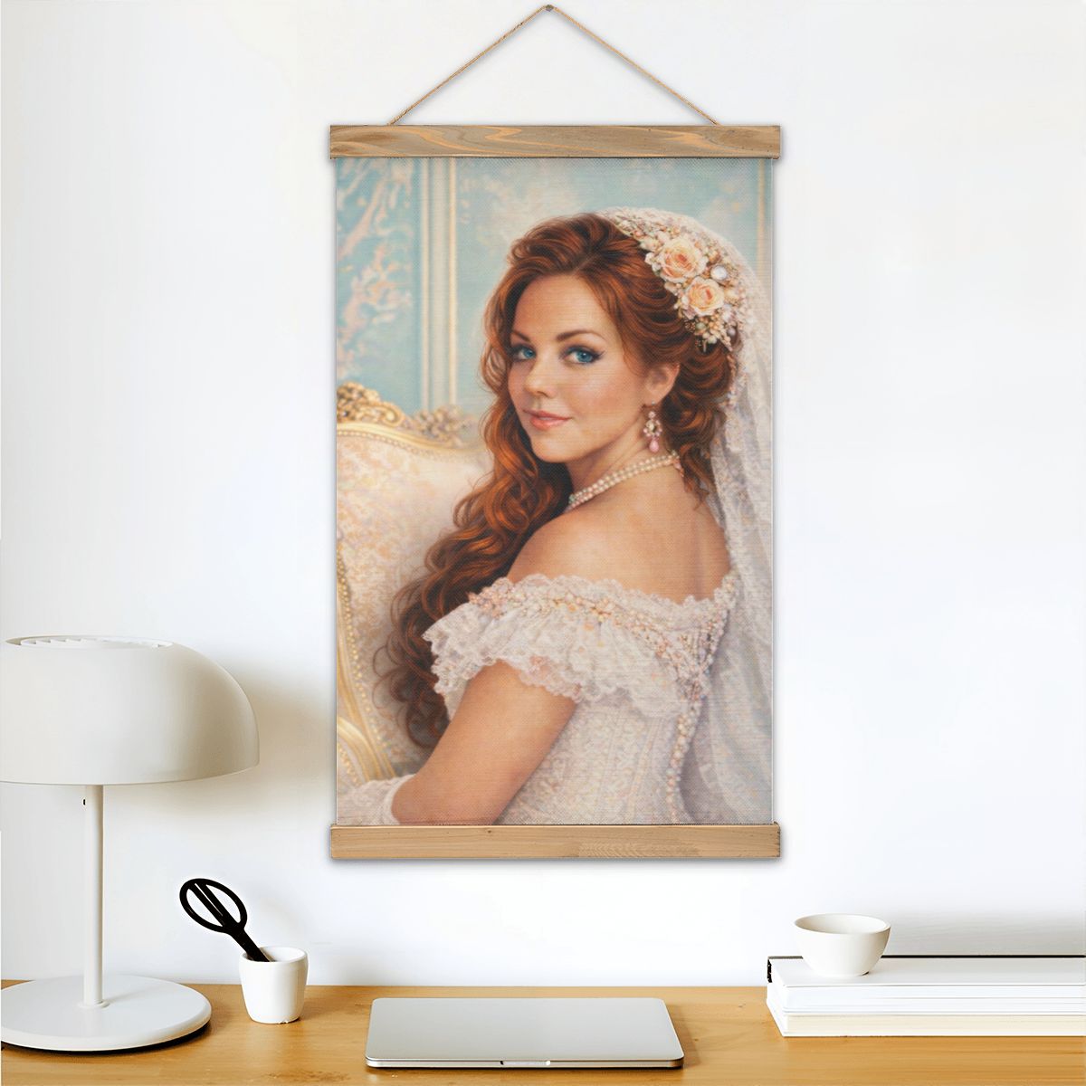 Linen Canvas Wall Art Victorian Wedding Day