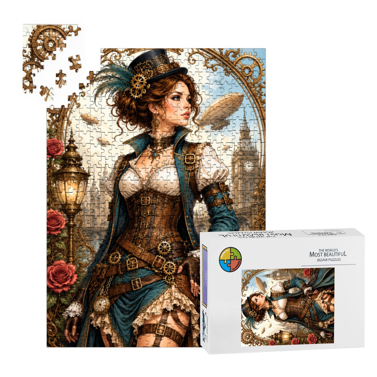 Wooden Jigsaw Puzzles 500 pcs Steampunk Woman