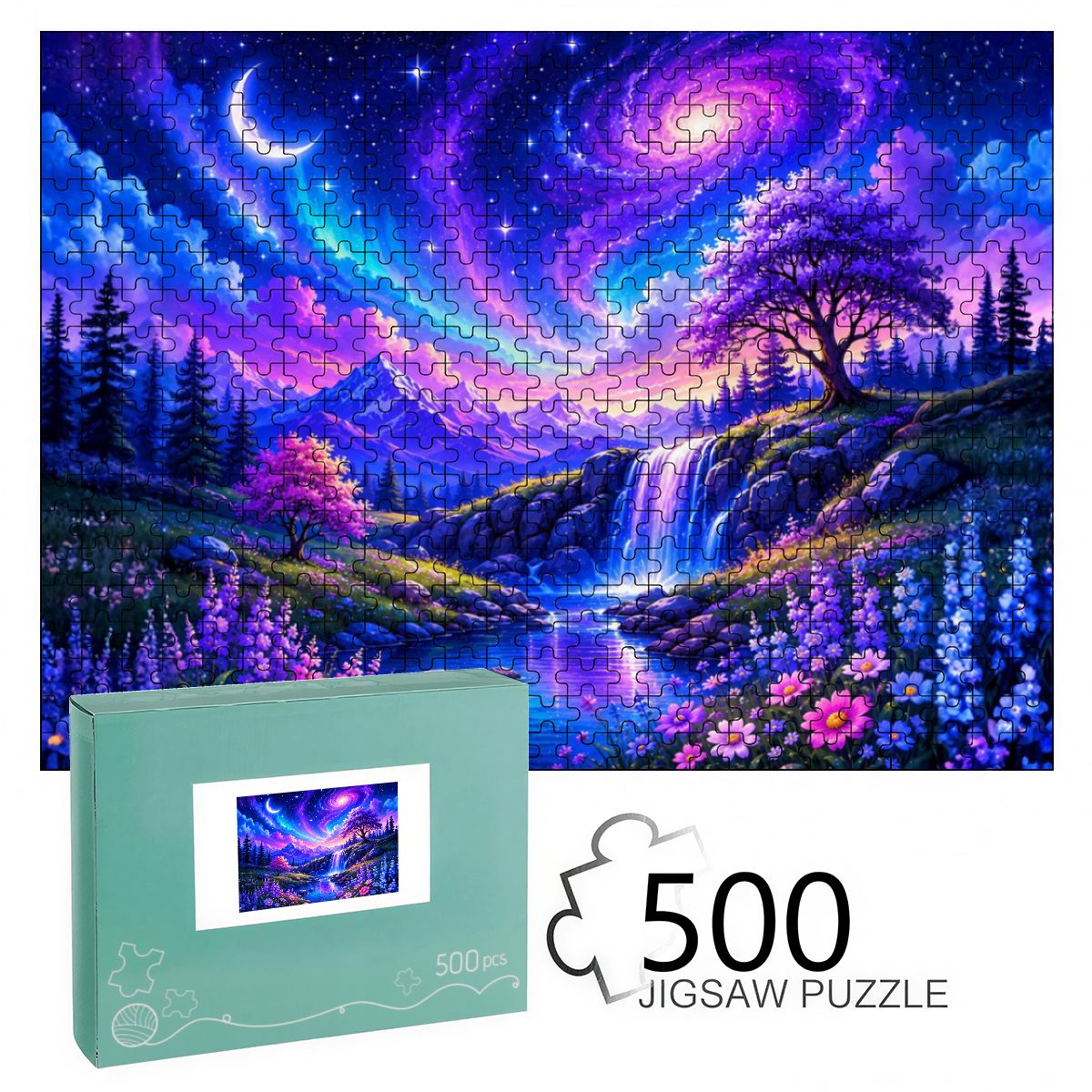500pcs Wooden Jigsaw Puzzles (Made in USA) Ethereal Night