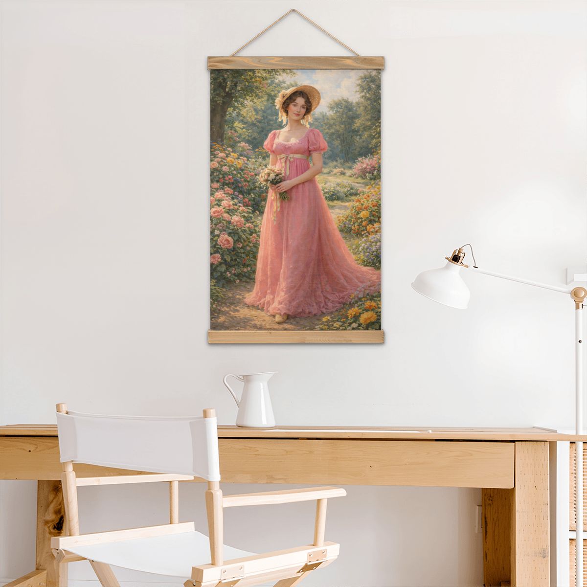 Linen Canvas Wall Art Empire Woman in Spring