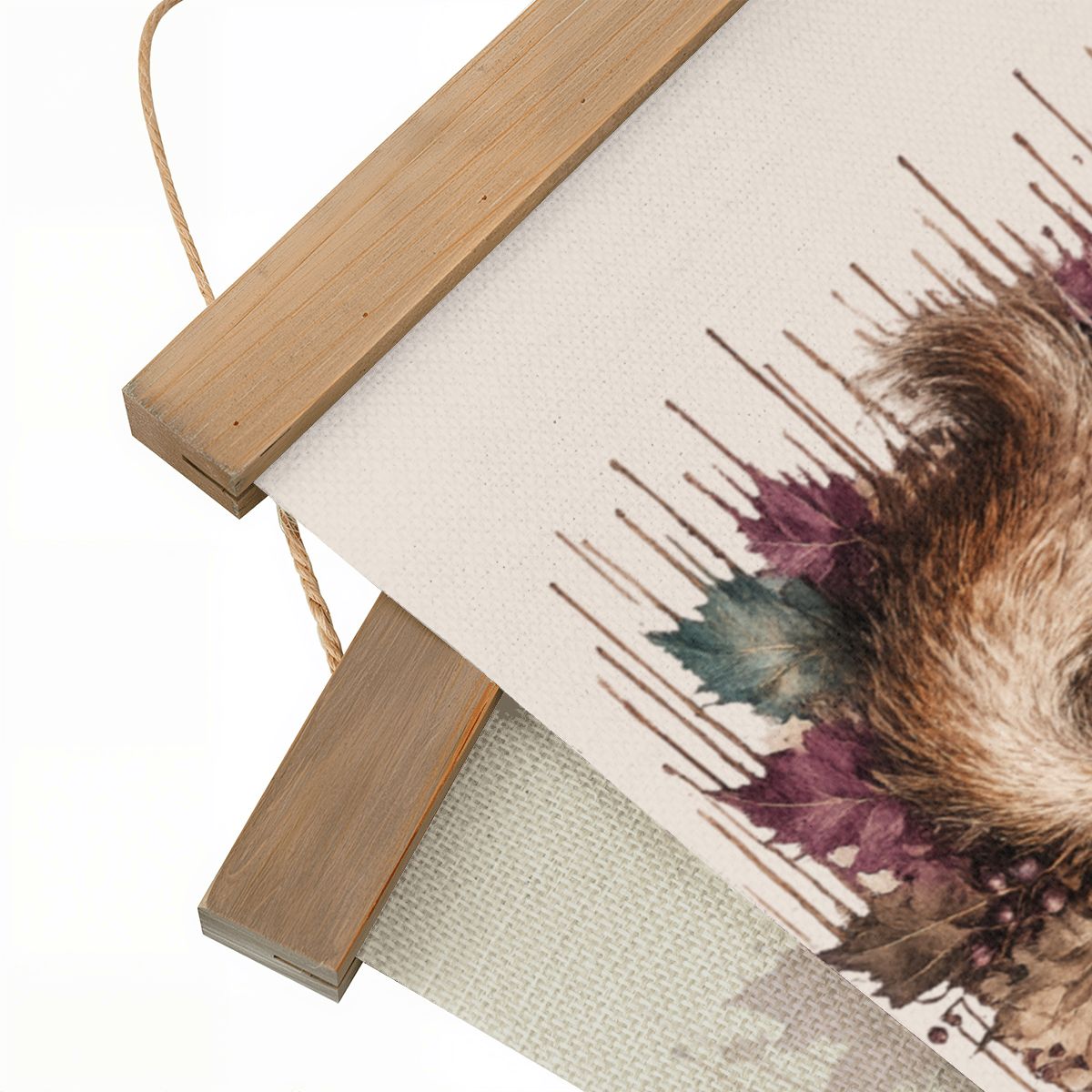 Linen Canvas Wall Art Squirrel Drip Art