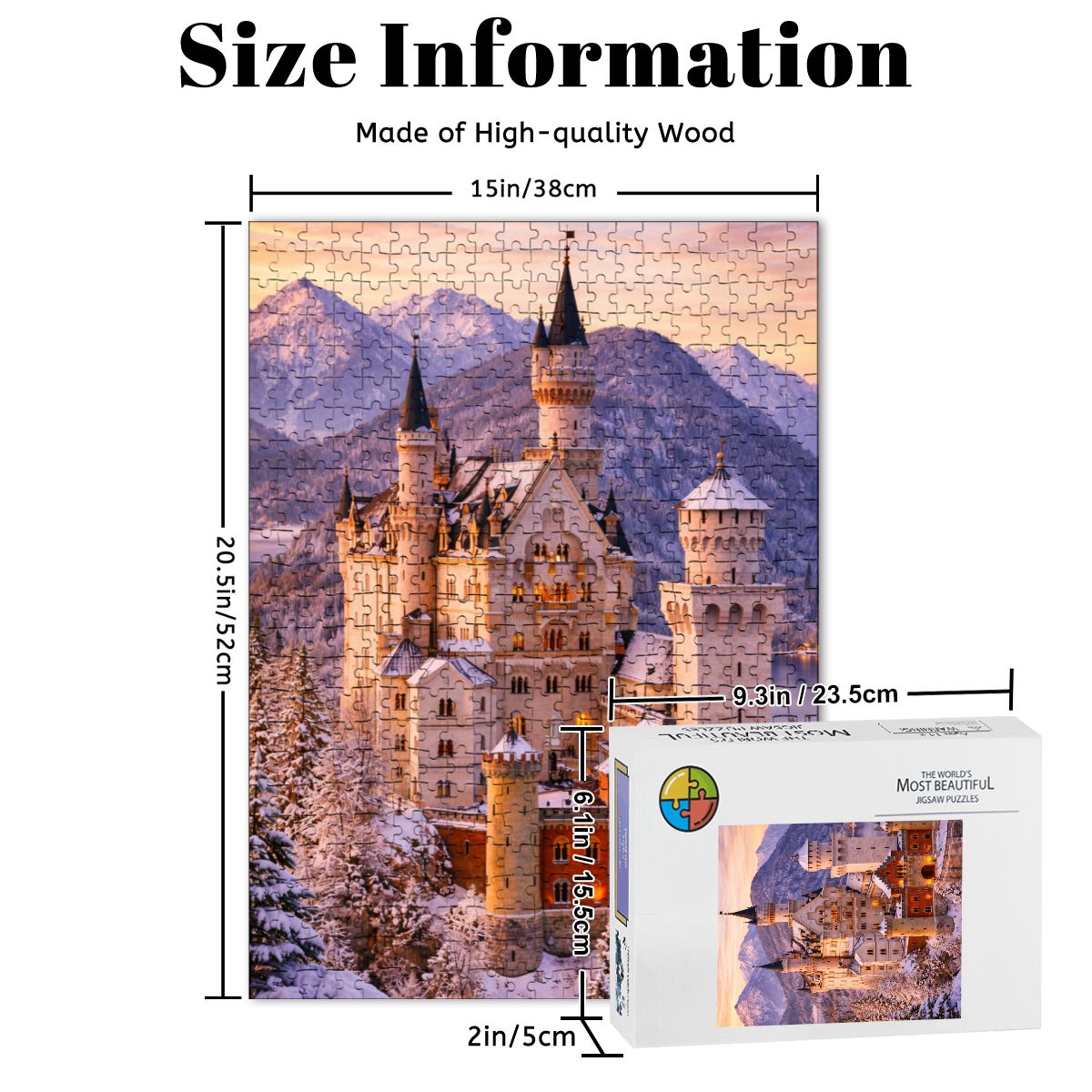Wooden Jigsaw Puzzles 500 pcs Neuschwanstein Castle Germany