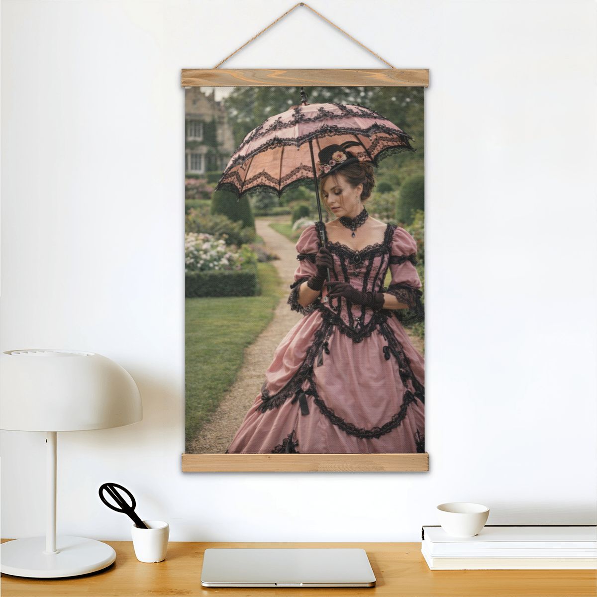 Linen Canvas Wall Art Victorian Walk in the Park