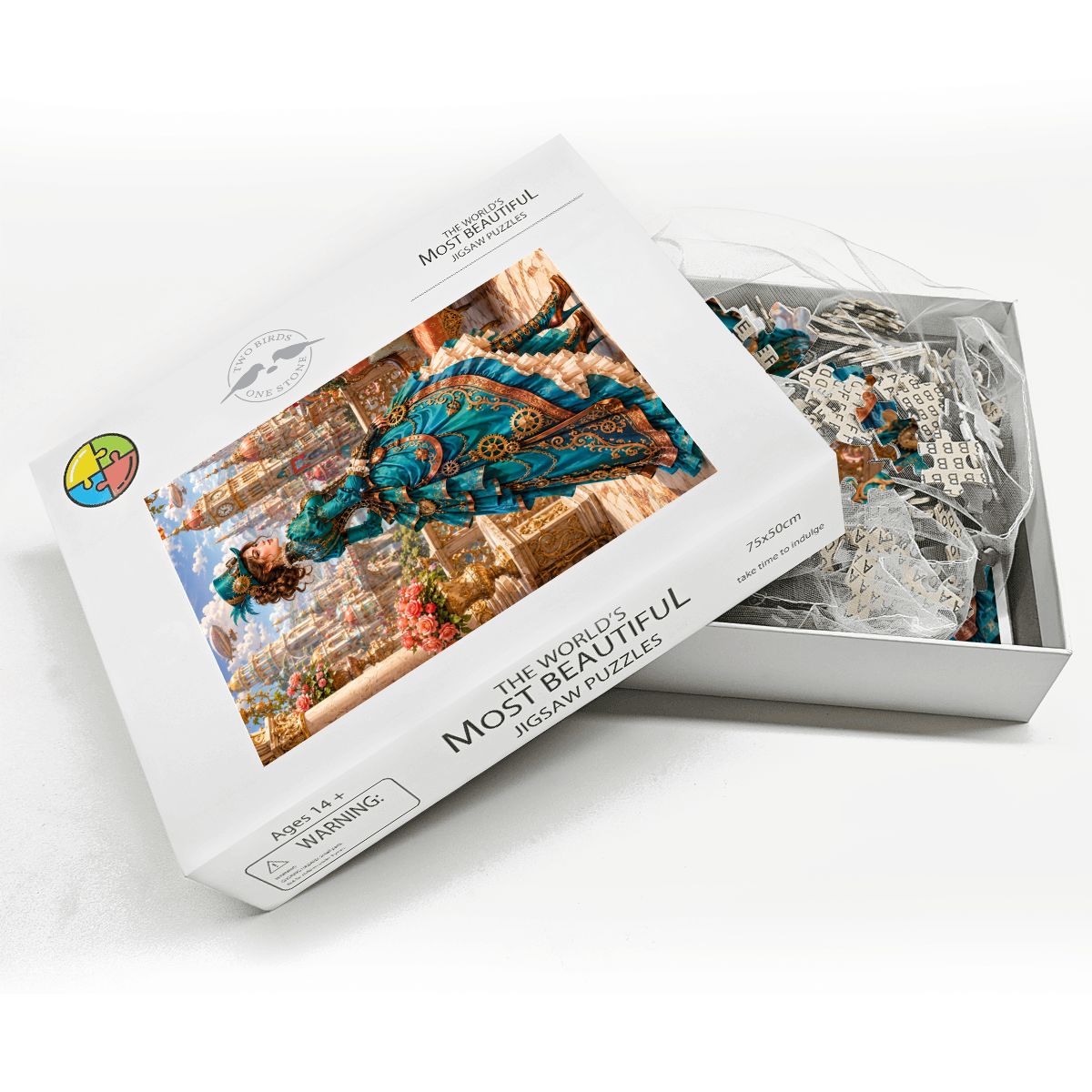 Wooden Jigsaw Puzzles 1000 pcs Steampunk Victorian Woman Teal