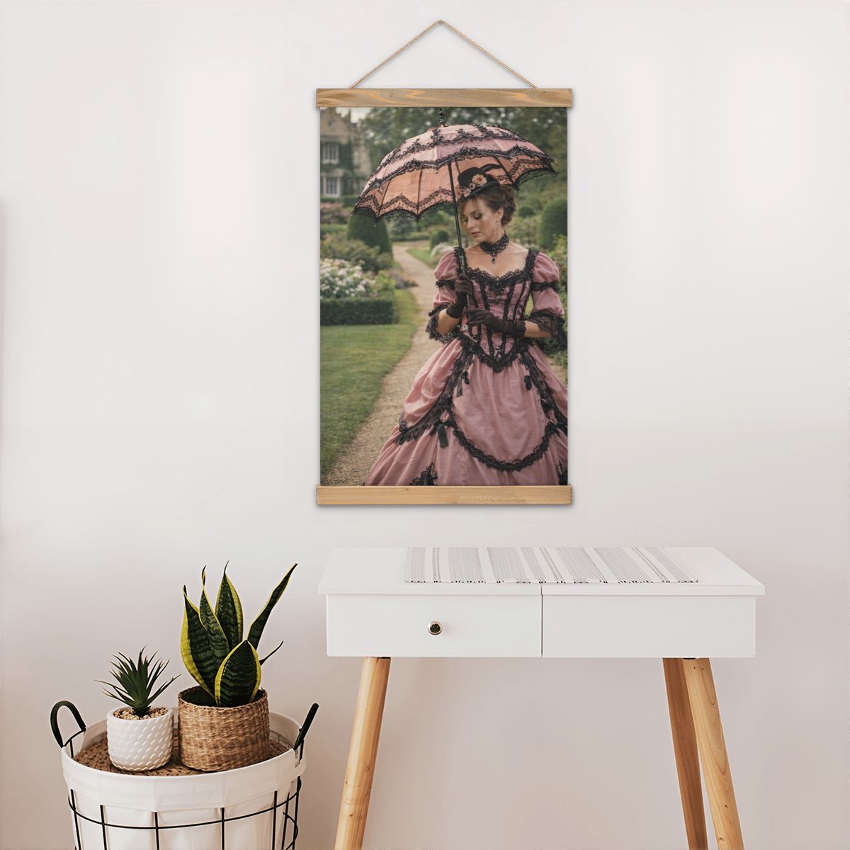 Linen Canvas Wall Art Victorian Walk in the Park