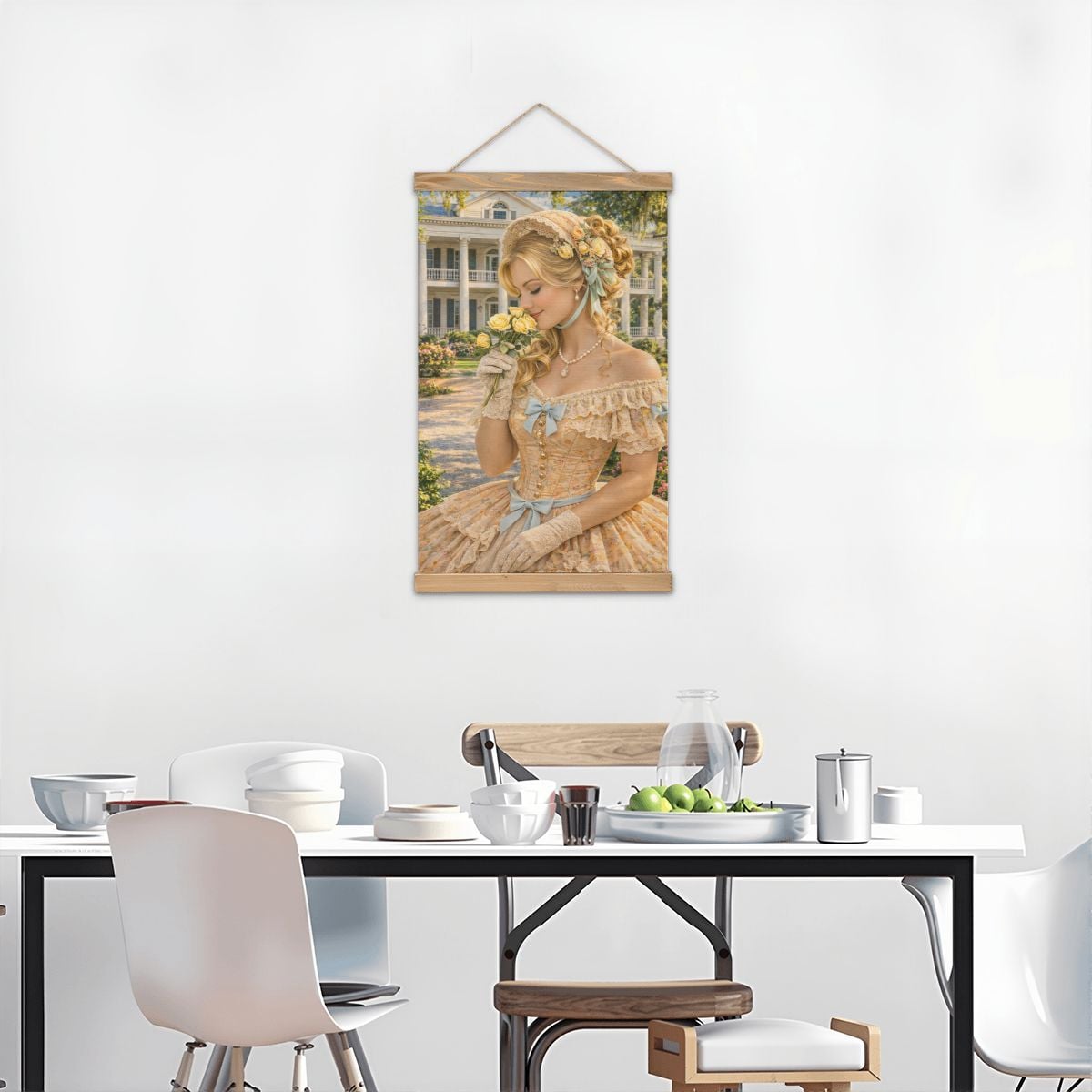 Linen Canvas Wall Art Civil War Flower
