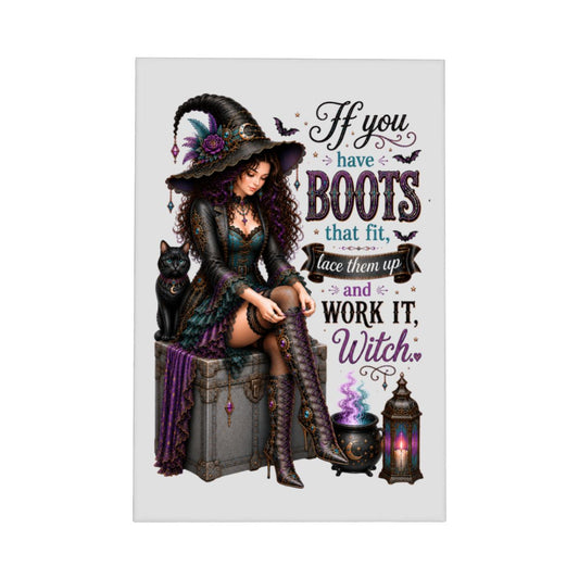 Framed Canvas Painting Work it Witch (Made in USA)