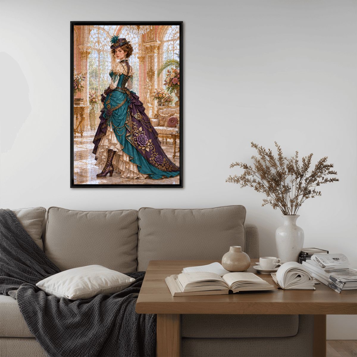 Wooden Jigsaw Puzzles 1000 pcs Steampunk Victorian Woman Teal and Purple
