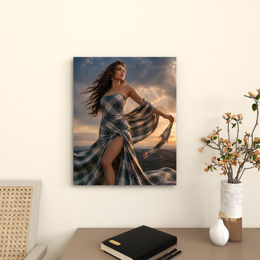 Canvas Prints Wall Art Clan Bruce Tartan in the Wind