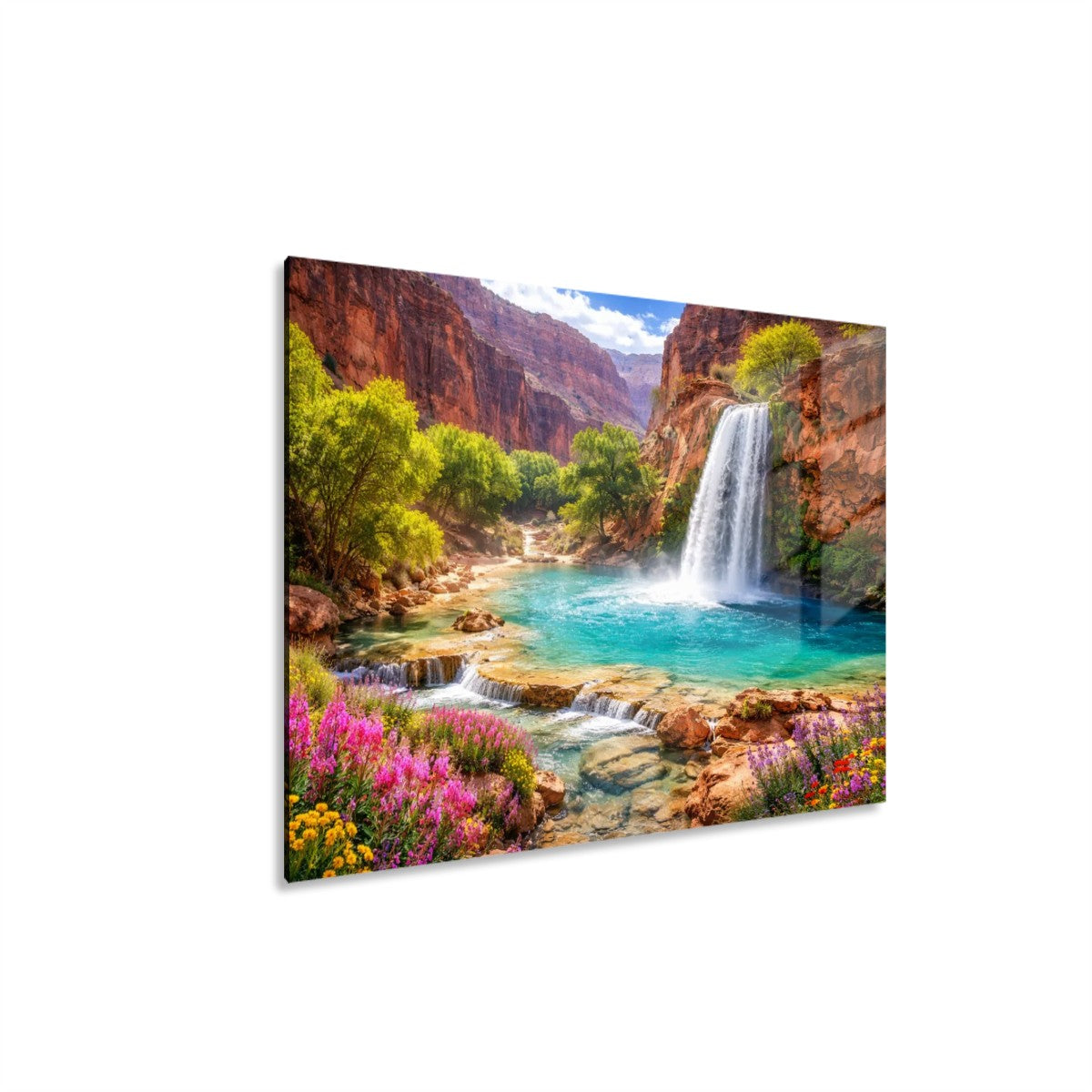Rectangular Acrylic Wall Art Prints with Hook Havasu Falls Arizona