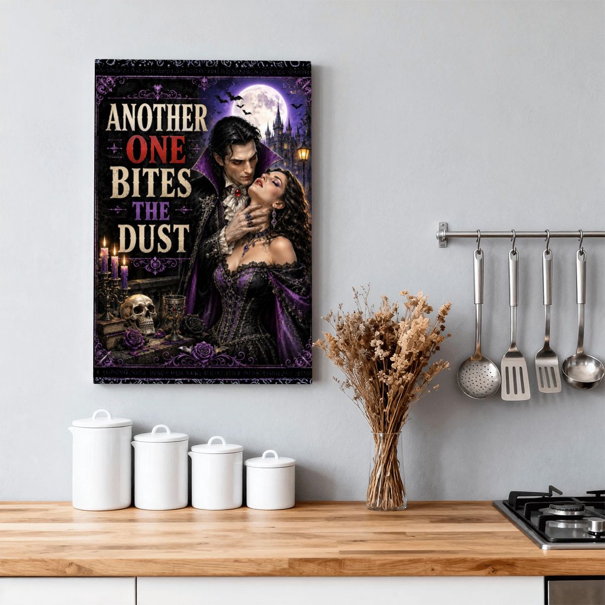 Framed Canvas Painting Another One Bites the Dust (Made in USA)