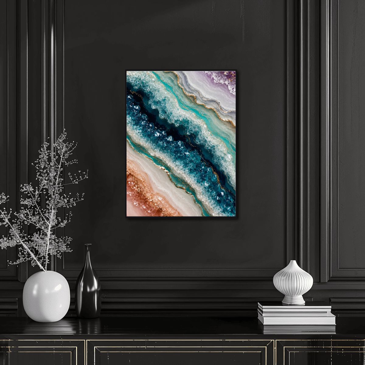 Diamond Art Painting 12x16 Geode Teal