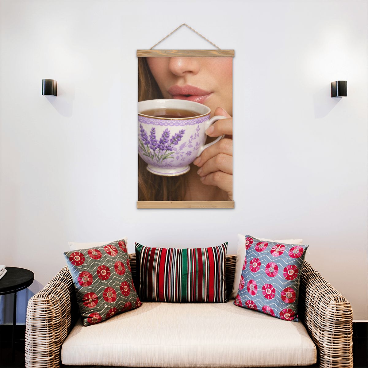 Linen Canvas Wall Art Tea Time