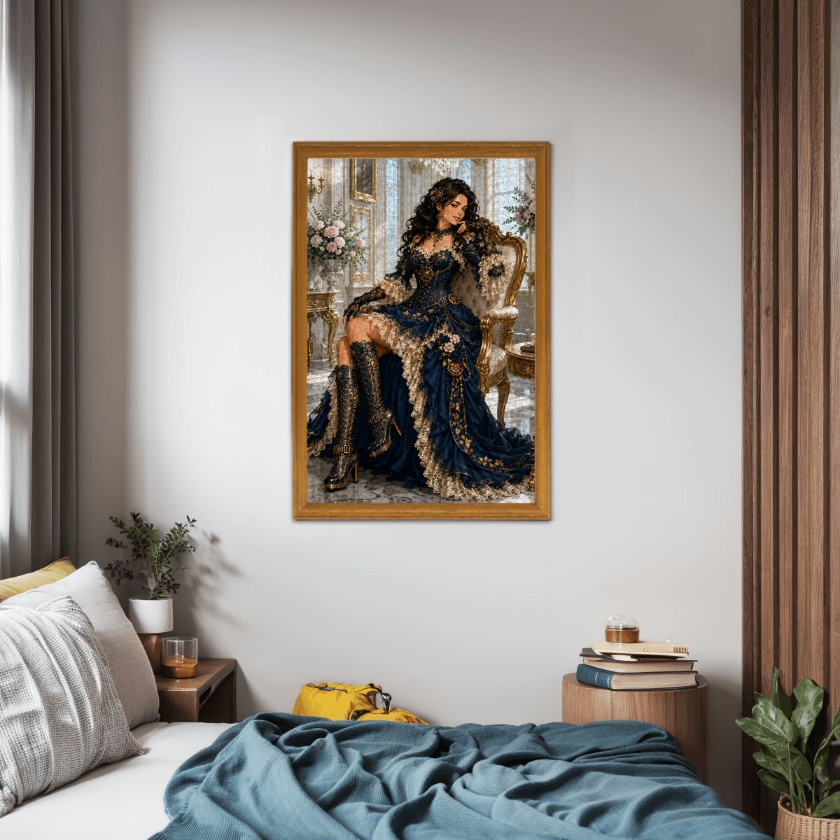 Wooden Jigsaw Puzzles 1000 pcs Steampunk Victorian Woman Dark Blue